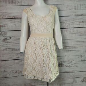 American Eagle Outfitters Womens Lace Floral Mini Summer Dress Open Back